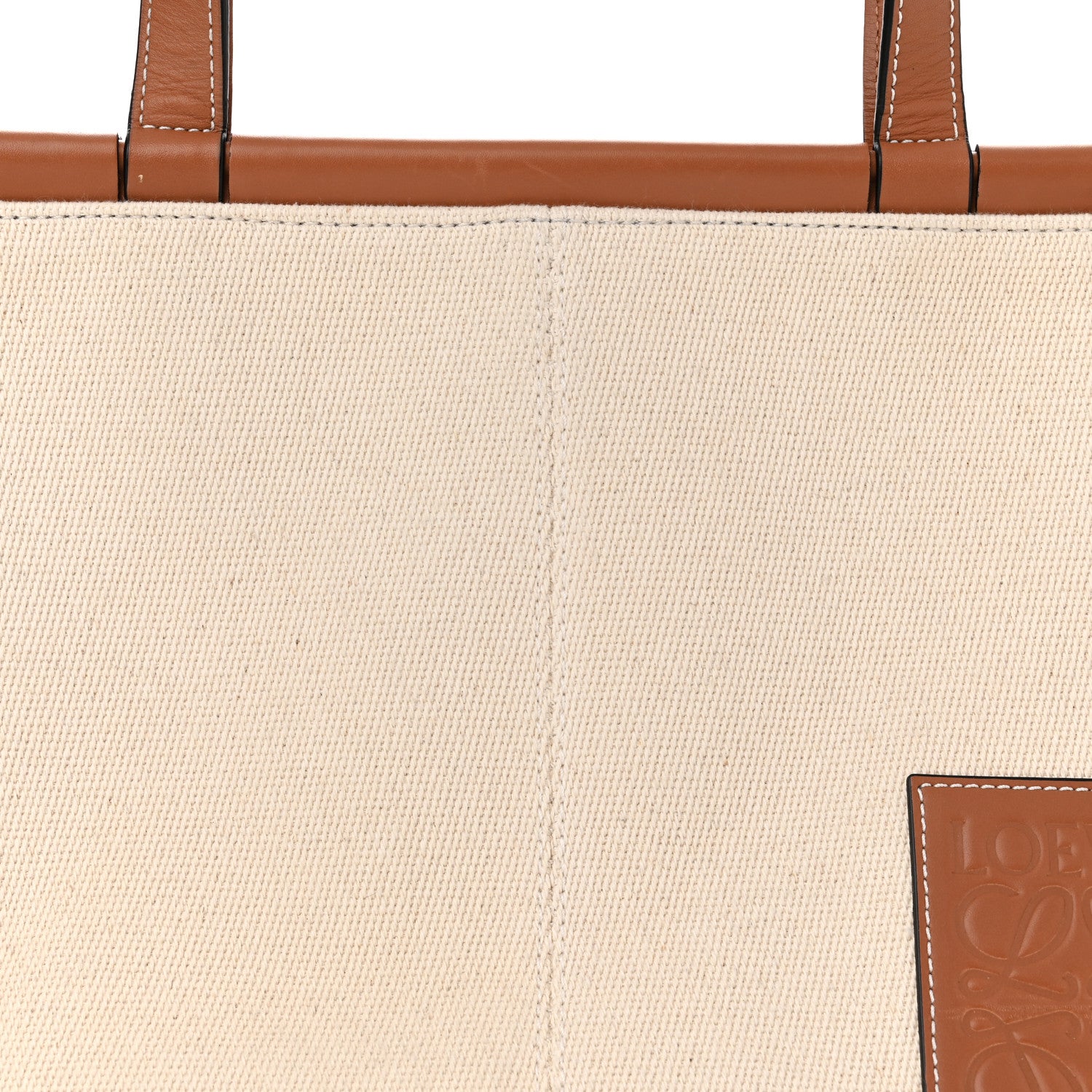 Loewe Canvas Calfskin Cushion Tote Beige 7 of 12