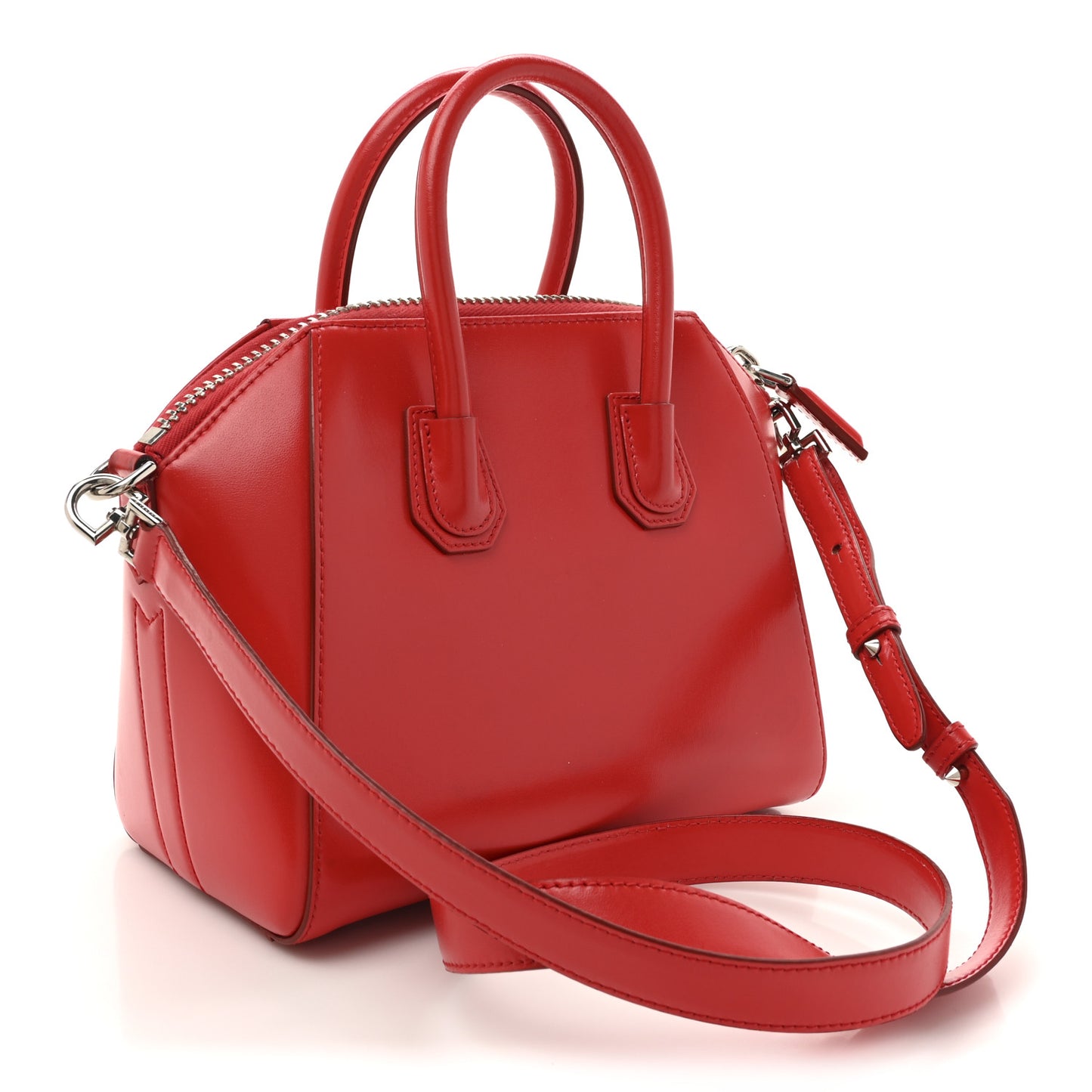 Shiny Lord Calfskin Mini Antigona Red