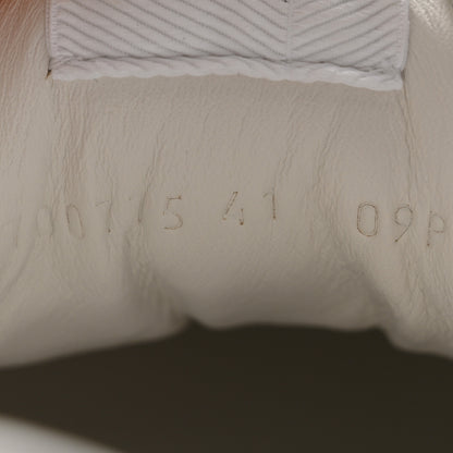 Gucci Calfskin GG Supreme Monogram Perforated Womens Platform 55mm Sneakers 41 Apricot Pink Beige Grey 8 of 9