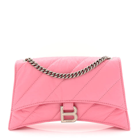 Crushed Calfskin Quilted XS Crush Chain Bag Sweet Pink