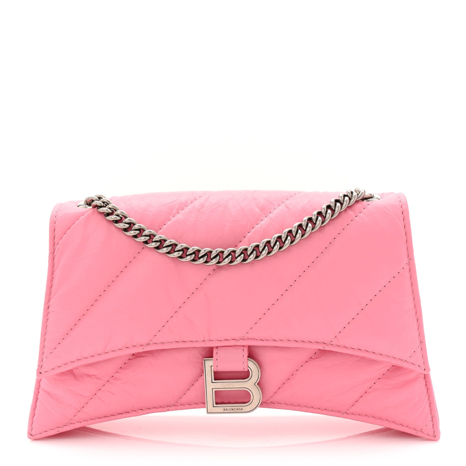 Balenciaga Crushed Calfskin Quilted XS Crush Chain Bag Sweet Pink 1 of 10