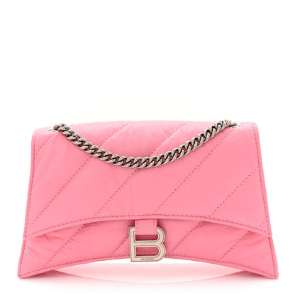 Balenciaga Crushed Calfskin Quilted XS Crush Chain Bag Sweet Pink 1 of 10