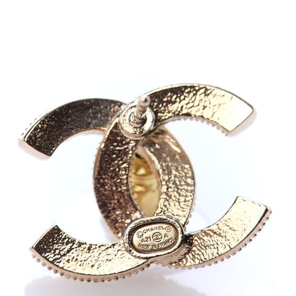 Chanel Crystal Pearl CC Earrings Gold 4 of 4