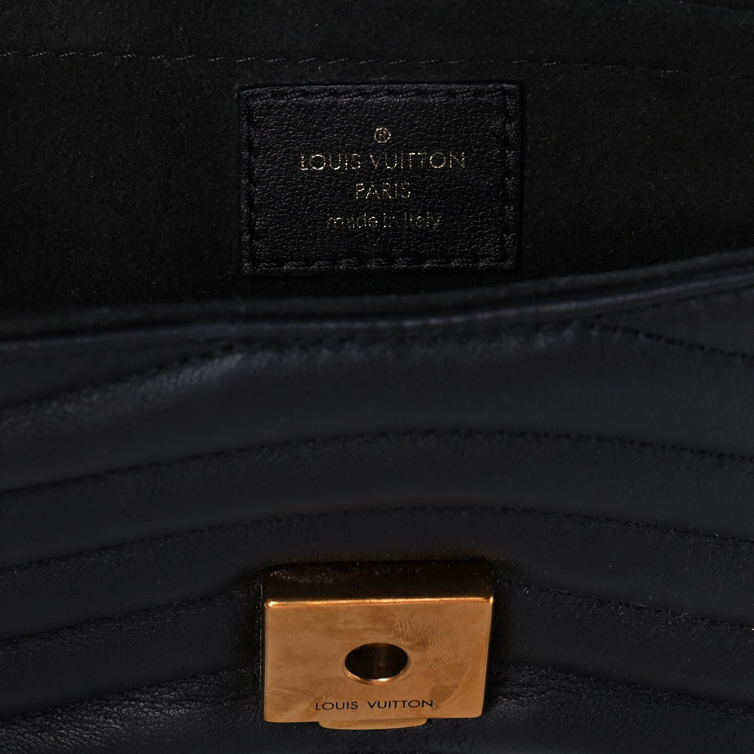 Louis Vuitton Calfskin New Wave Chain MM Black 6 of 14