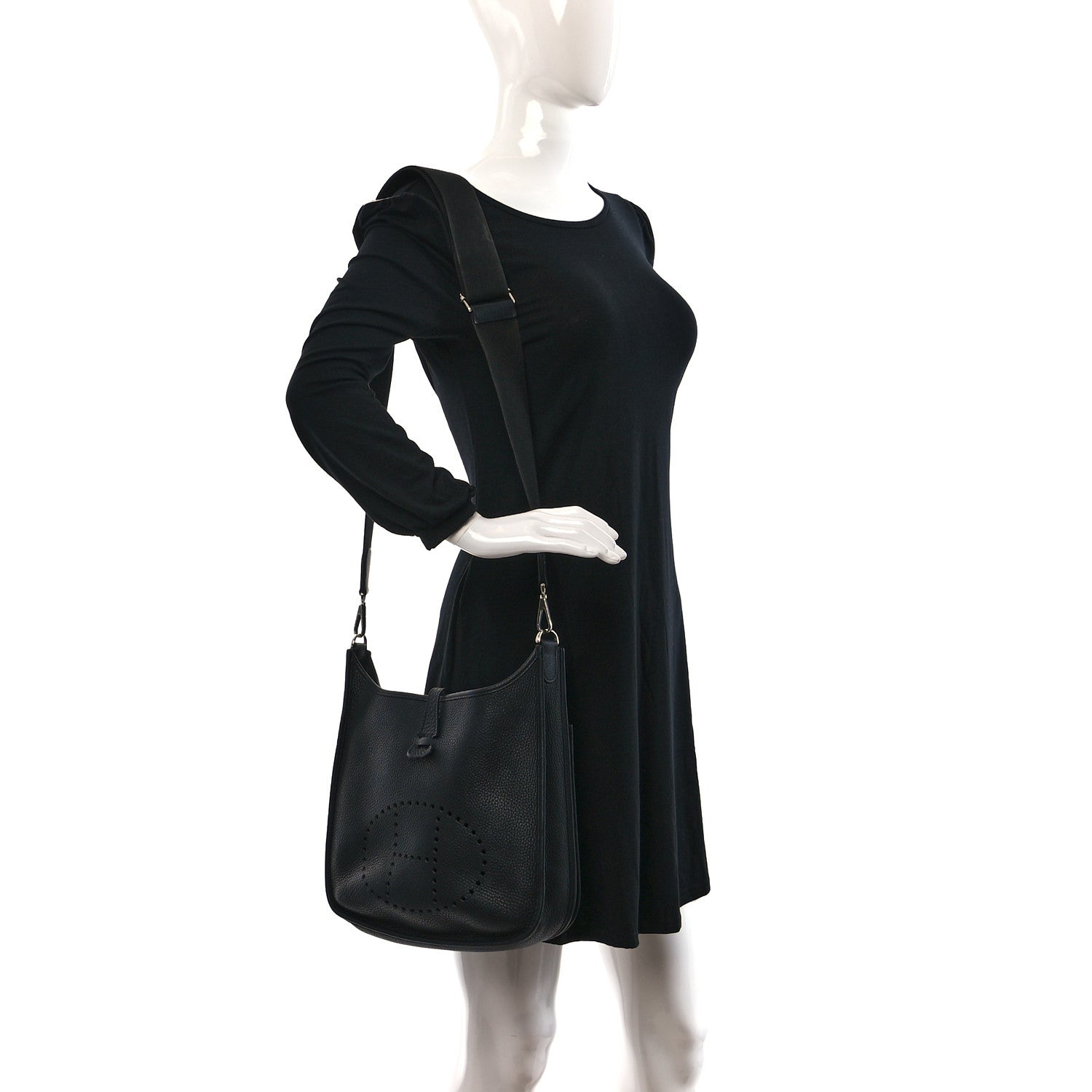 Hermes Taurillon Clemence Evelyne III PM Black 2 of 8