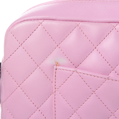 Chanel Calfskin Quilted Cambon Camera Bag Pink Black 10 of 13