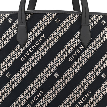 Givenchy Canvas Jacquard Medium Bond Tote Oil Blue 9 of 18