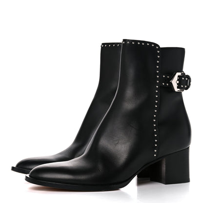 Givenchy Smooth Calfskin Elegant Studded Ankle Boots 39.5 Black 3 of 19