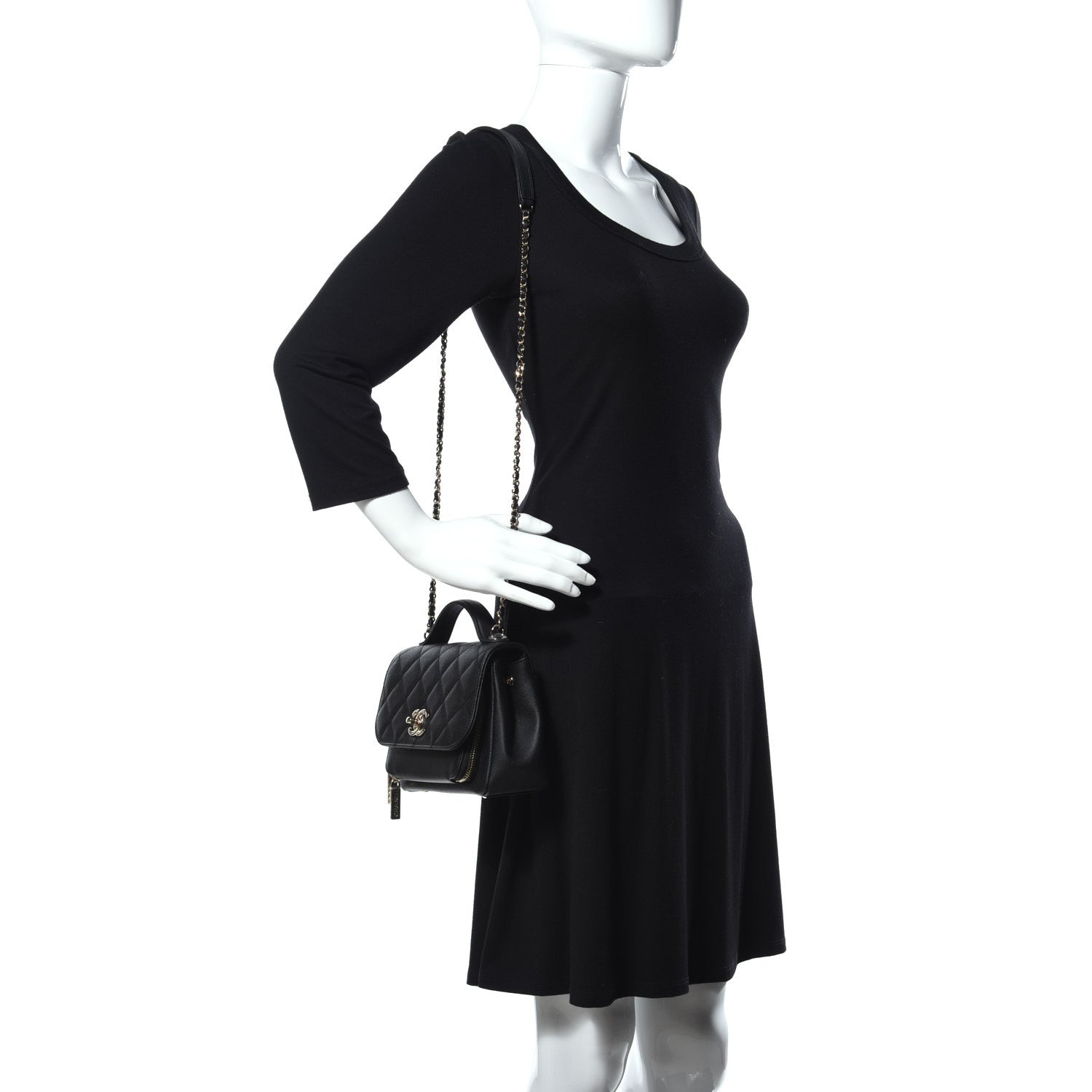 Chanel Caviar Quilted Mini Business Affinity Flap Black 2 of 14
