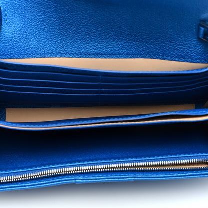 Delvaux Metallic Rodeo Calfskin Brillant Wallet On Chain Satin Electric 5 of 9