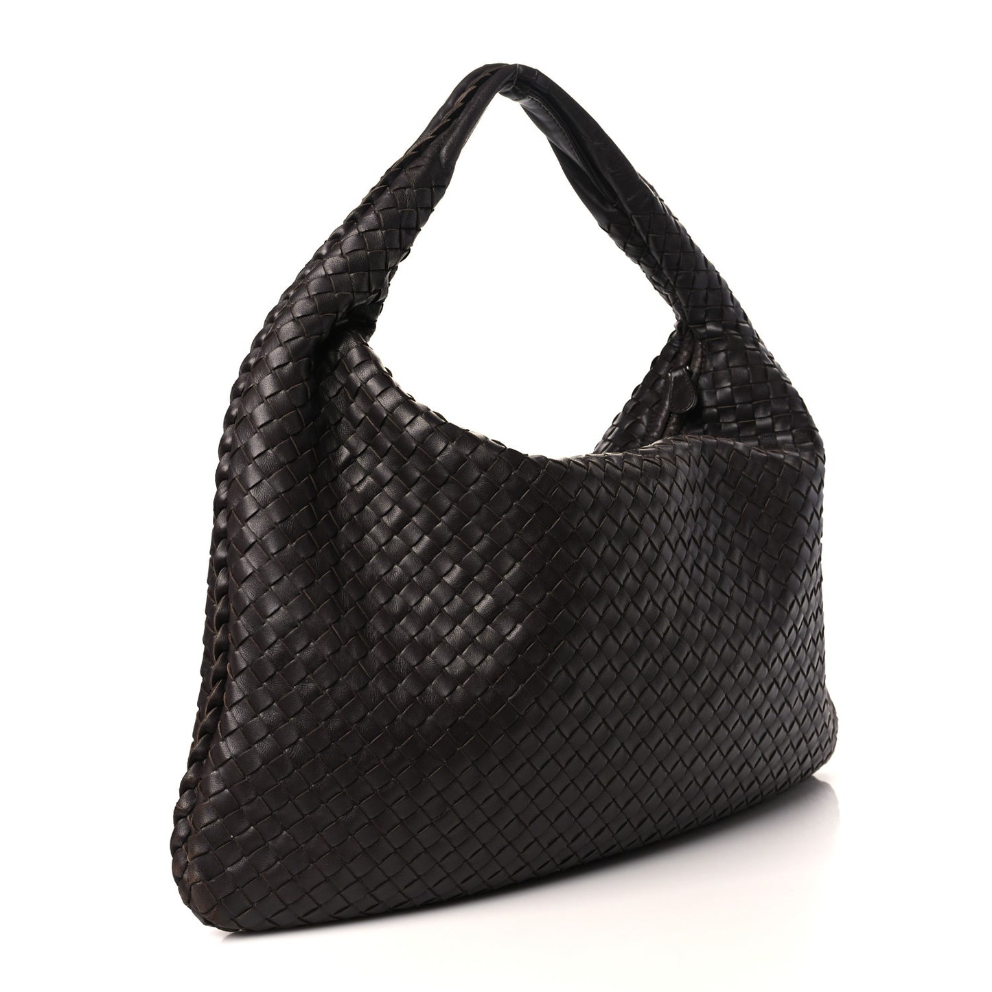 Nappa Intrecciato Large Veneta Hobo Ebano
