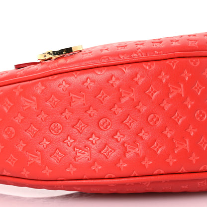 Louis Vuitton Calfskin Nanogram Embossed Loop PM Rouge 9 of 13