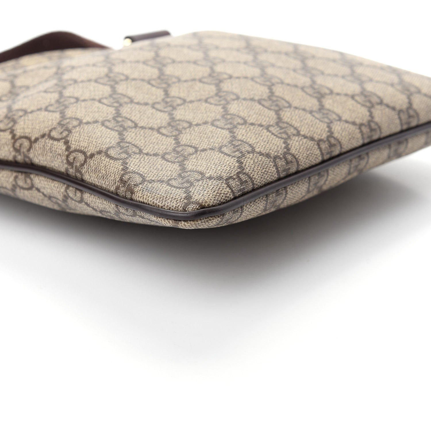 Gucci GG Supreme Monogram Small Flat Messenger Bag Dark Brown 6 of 9