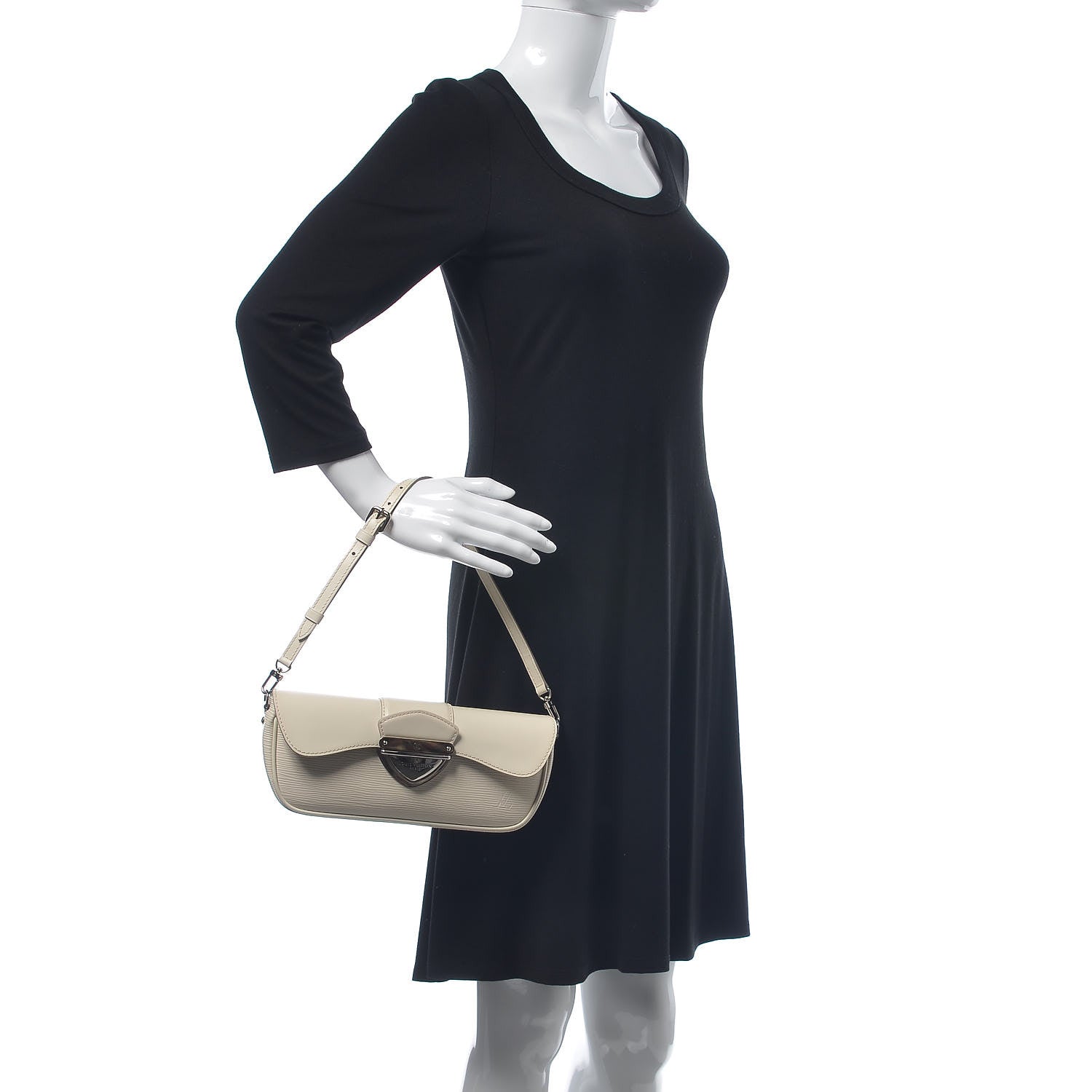 Louis Vuitton Epi Montaigne Clutch Ivory 2 of 9