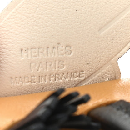 Hermes Milo Lambskin Grigri Rodeo Pegase Horse Bag Charm PM Sesame Black Nata 3 of 4