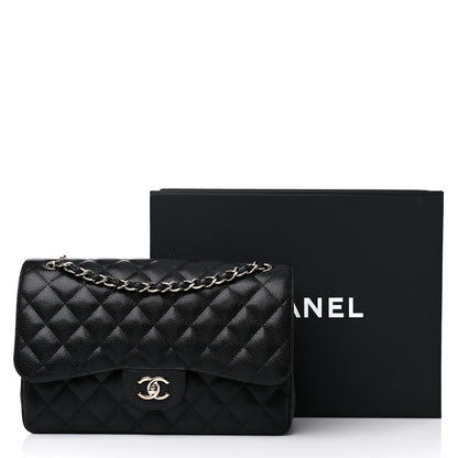 Chanel Caviar Quilted Jumbo Double Flap Black 10 of 10