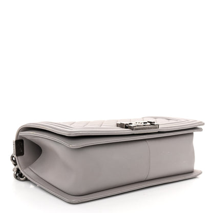 Chanel Calfskin Quilted Medium Boy Flap Grey 4 of 10