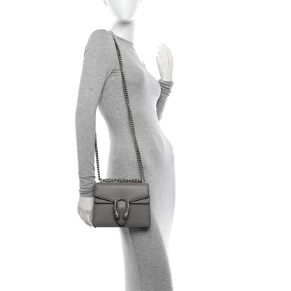 Gucci Calfskin Mini Dionysus Shoulder Bag Dusty Grey 2 of 13