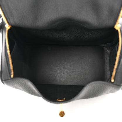 Hermes Taurillon Clemence Lindy 26 Black 5 of 11
