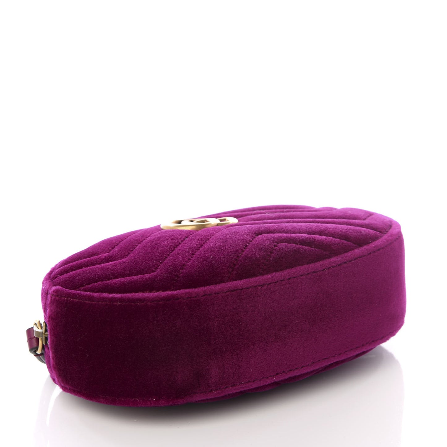 Velvet Matelasse GG Marmont Belt Bag 85 34 Fuchsia Violet Cyclamen
