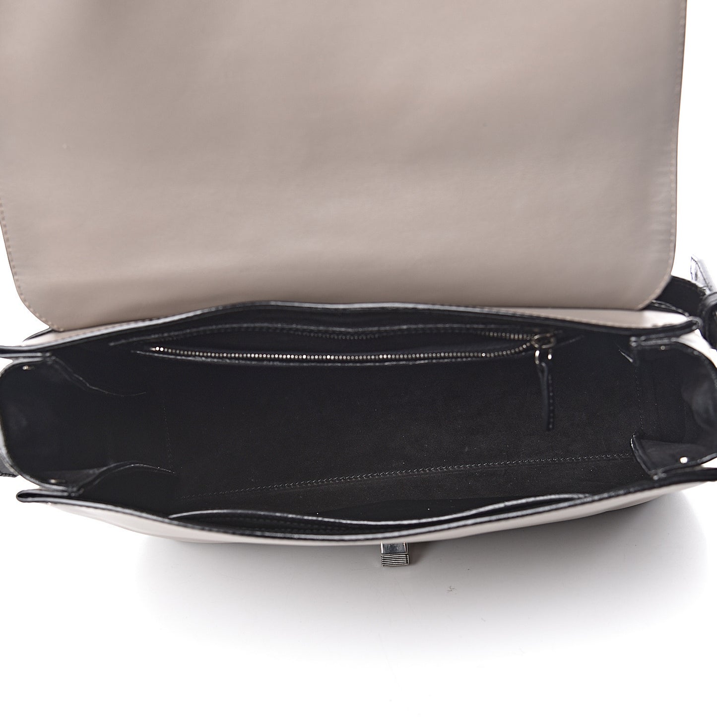 Ostrich Calfskin Suede PS Elliot Ciclo Pulver Ivory Black