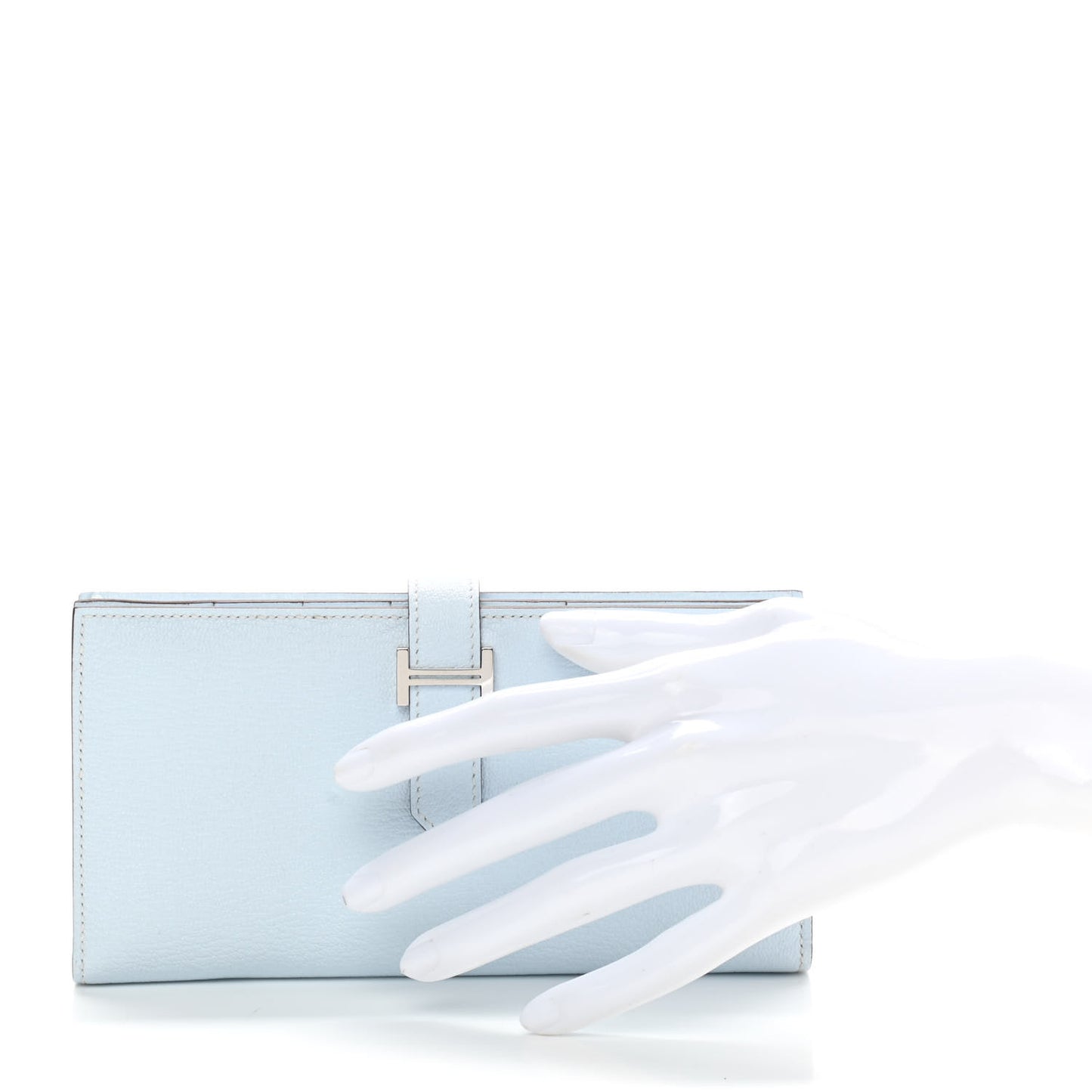 Chevre Mysore Bearn Gusset Wallet Bleu Brume