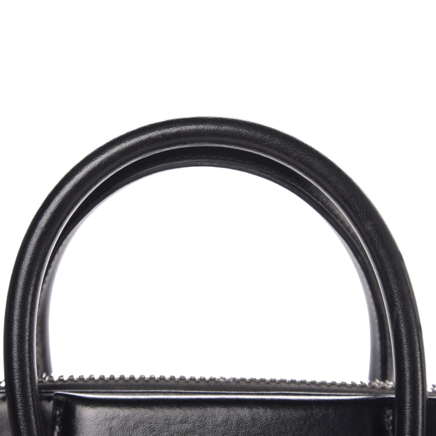 Shiny Lord Calfskin Small Antigona Black