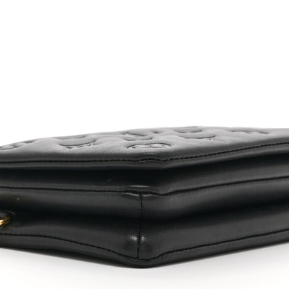 Louis Vuitton Lambskin Embossed Monogram Pochette Coussin Black 8 of 9