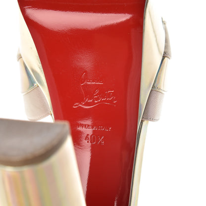 Christian Louboutin Specchio Nappa Laser Degratissimo 130 Platform Sandal 40.5 Platine Nude 9 of 17