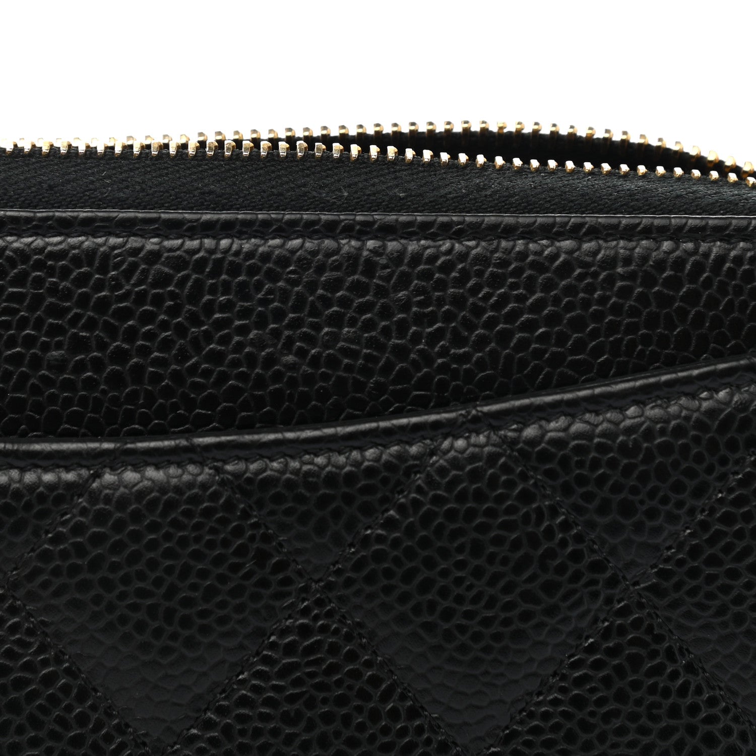Chanel Caviar Quilted Large Gusset Zip Around Wallet Black 14 of 14