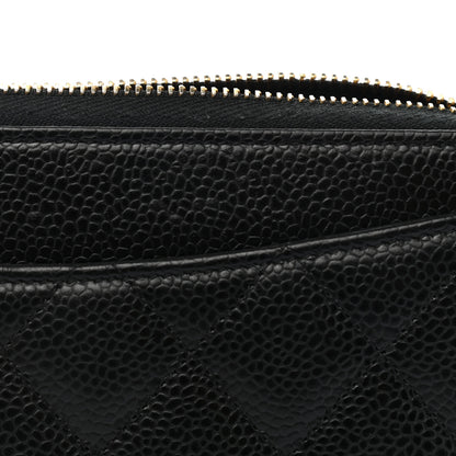 Chanel Caviar Quilted Large Gusset Zip Around Wallet Black 14 of 14