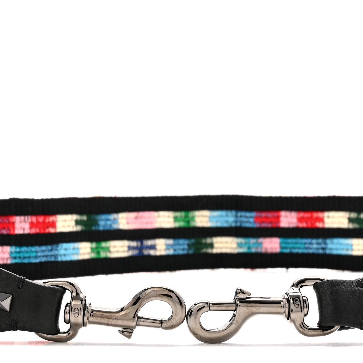 Canvas Native Couture 1975 Embroidered Rockstud Guitar Strap Multicolor