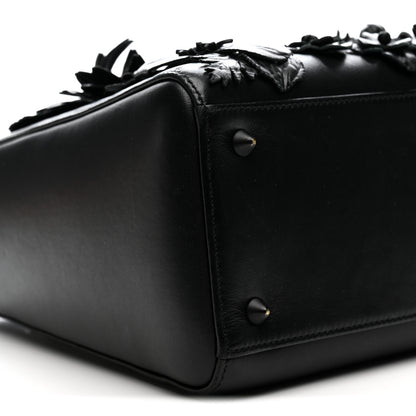 Christian Dior Ultra Matte Calfskin 3D Flower Embellished Medium Lady Dior Black 16 of 31