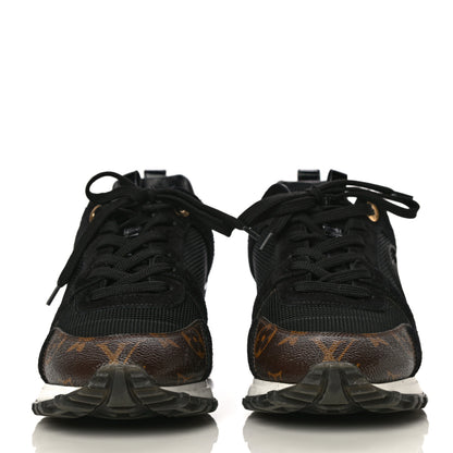 Louis Vuitton Suede Monogram Run Away Sneakers 37.5 Black 2 of 18