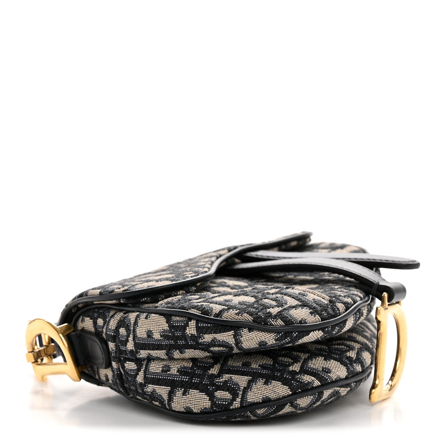 Christian Dior Oblique Mini Saddle Bag Blue 4 of 12