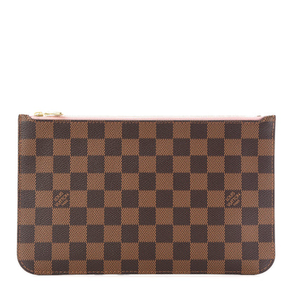 Louis Vuitton Damier Ebene Neverfull MM GM Pochette Rose Ballerine 1 of 10