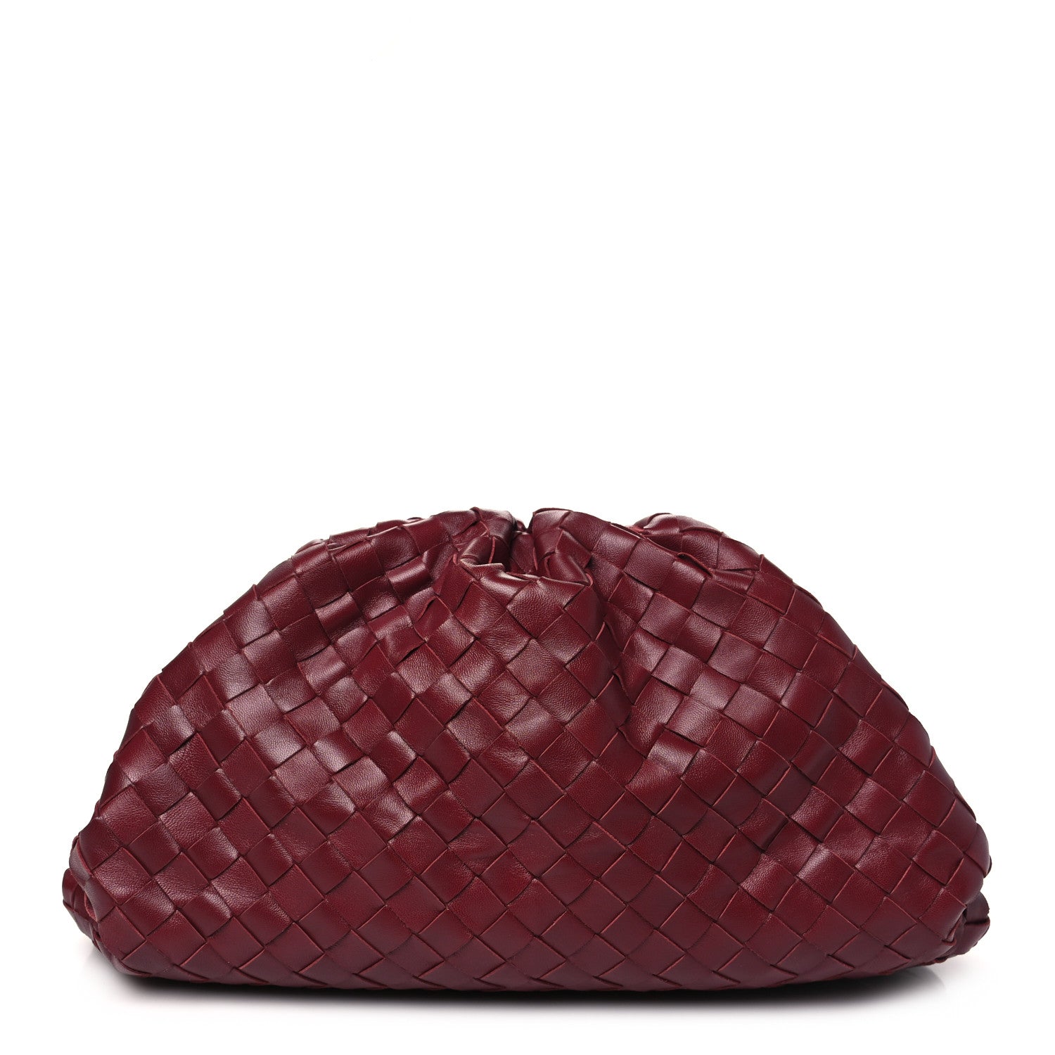 Bottega Veneta Nappa Maxi Intrecciato The Pouch Oversized Clutch Bordeaux 1 of 9