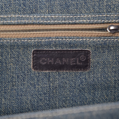 Chanel Denim Lambskin Chocolate Bar Accordion Flap Brown 5 of 20