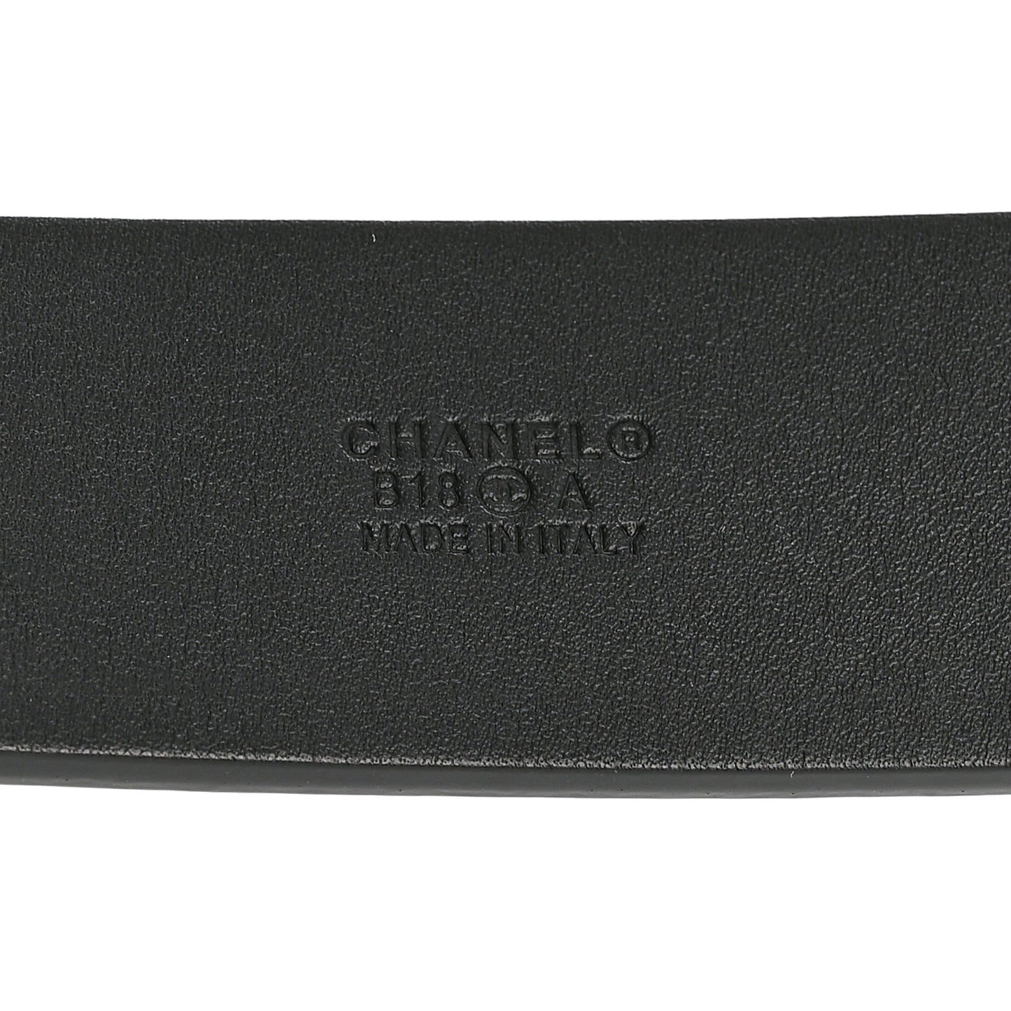 Glazed Calfskin CC Belt 90 36 Black
