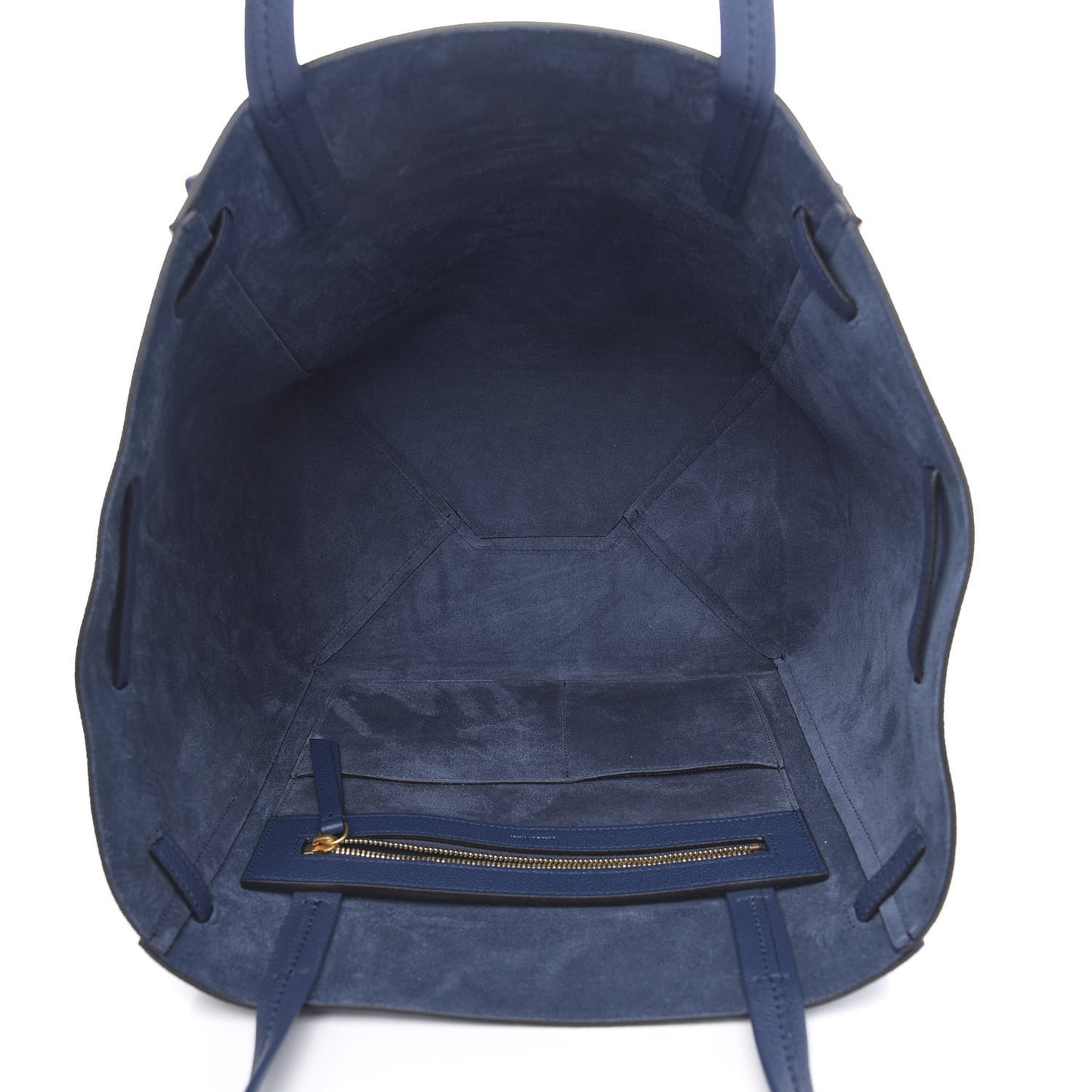 Soft Grained Calfskin Small Belt Cabas Phantom Deep Blue