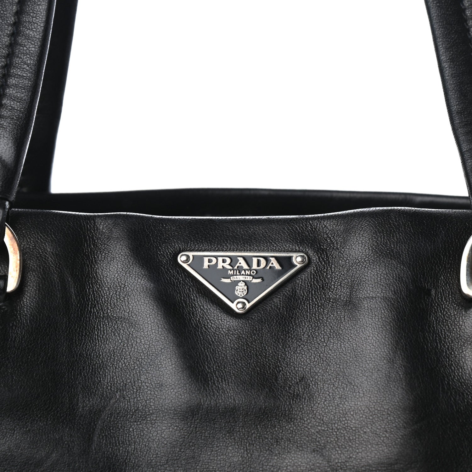Prada Soft Calf Shopping Tote Black 9 of 9