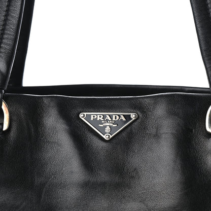 Prada Soft Calf Shopping Tote Black 9 of 9
