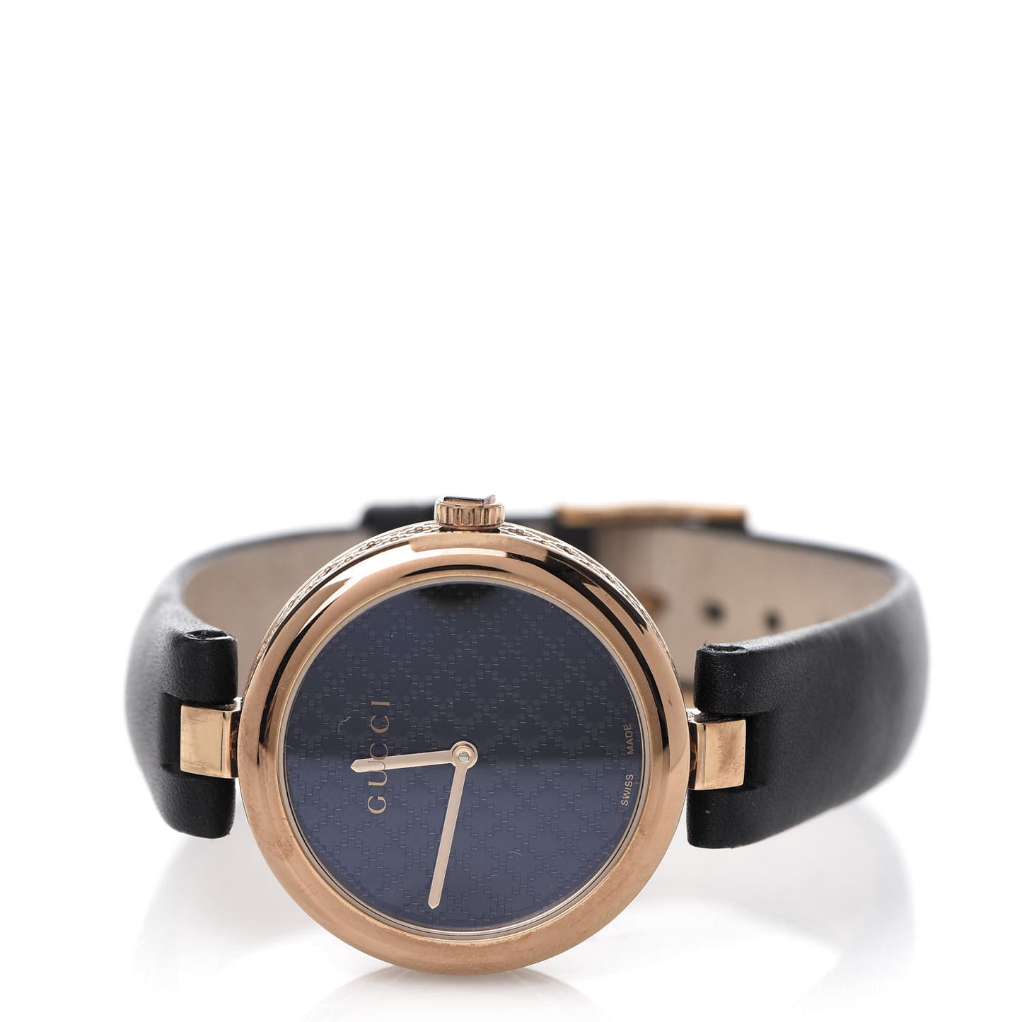 Stainless Steel Calfskin 32mm Diamantissima Quartz Watch Black