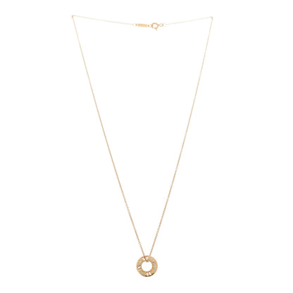 Tiffany 18K Rose Gold Diamond Atlas Pierced Pendant Necklace 3 of 6