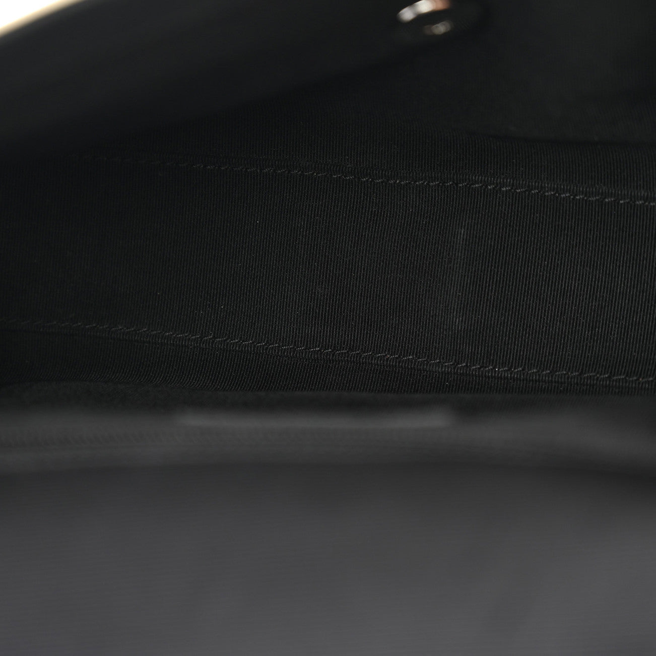 Aged Calfskin Grosgrain Quilted Chain CC Flap Ivory Black