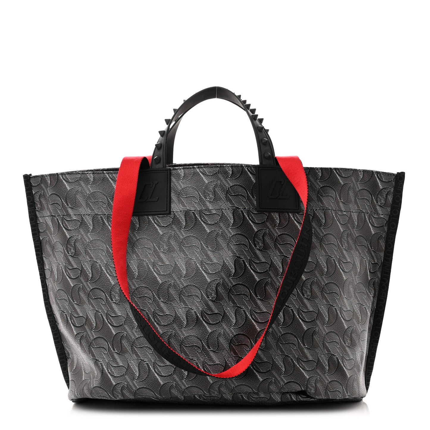 Toile Monogram Calfskin Printed Loutote Tote Black