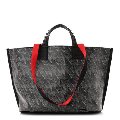 Christian Louboutin Toile Monogram Calfskin Printed Loutote Tote Black 1 of 10