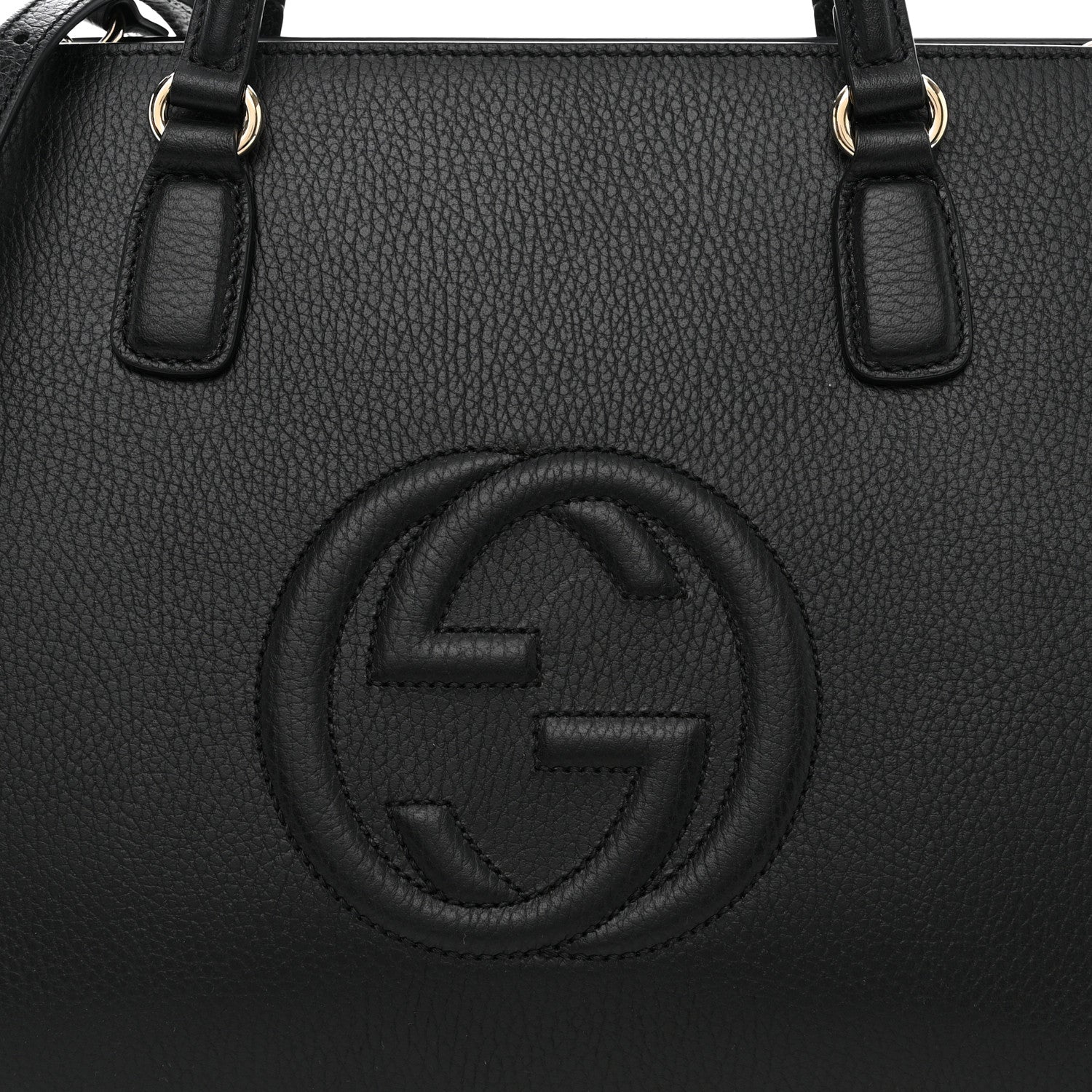 Gucci Dollar Calfskin Large Soho Top Handle Satchel Black 9 of 14