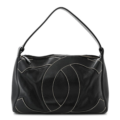 Chanel Caviar CC Stitched Medium Hobo Black 1 of 12