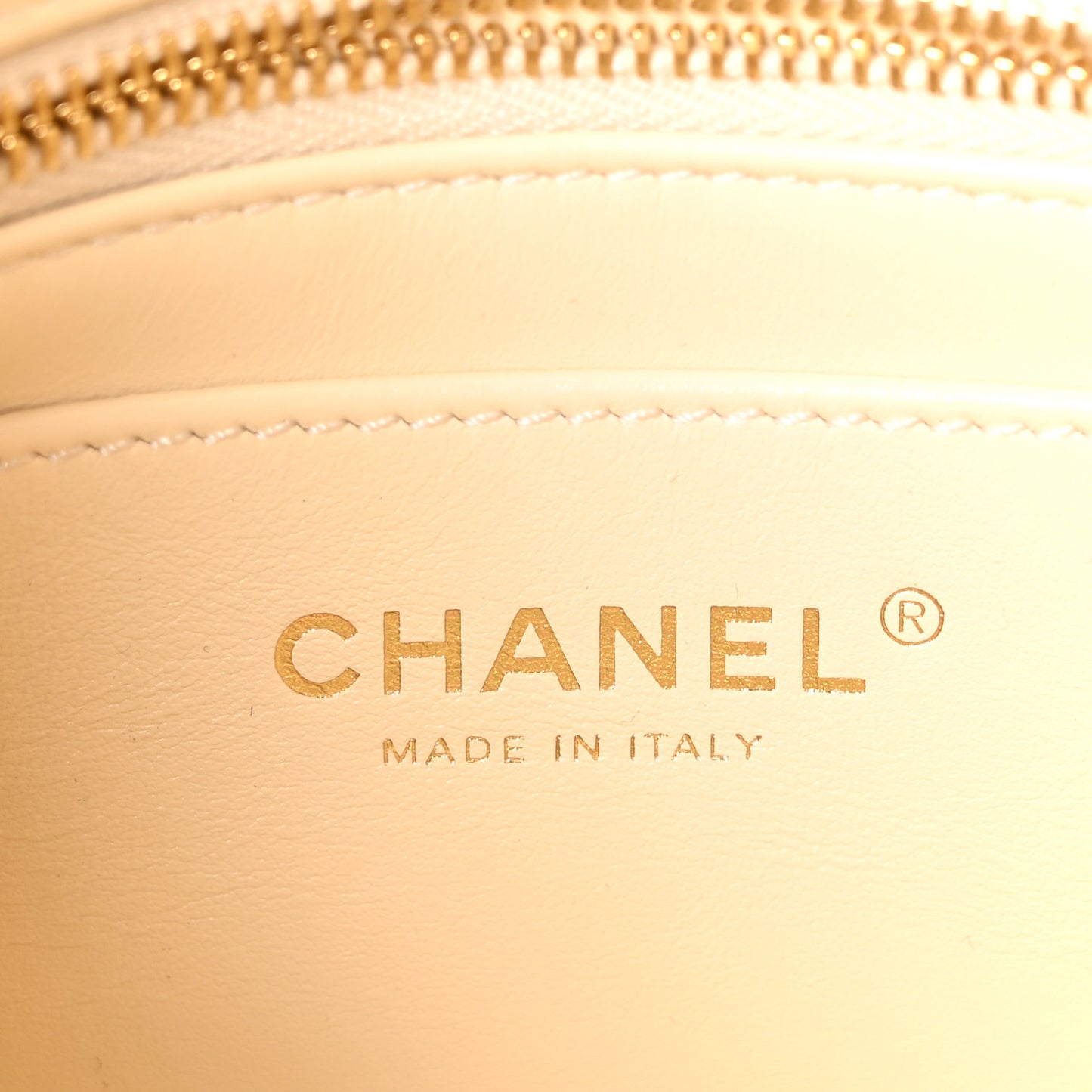 Shearling Lambskin Quilted Small CC Chain Flap Ecru